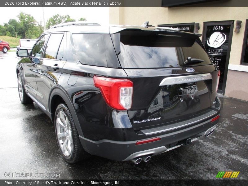 Agate Black Metallic / Ebony 2020 Ford Explorer Platinum 4WD