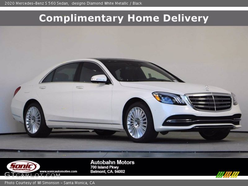 designo Diamond White Metallic / Black 2020 Mercedes-Benz S 560 Sedan