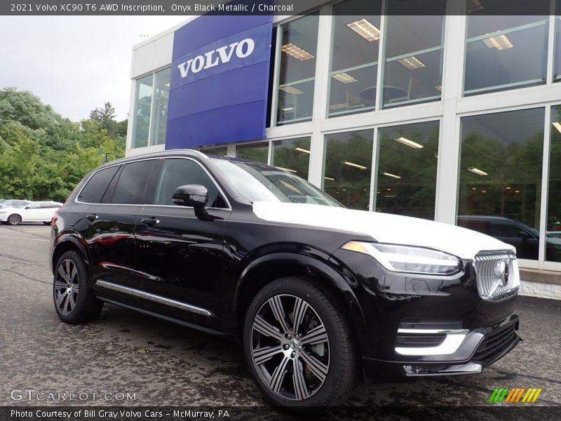 Onyx Black Metallic / Charcoal 2021 Volvo XC90 T6 AWD Inscription