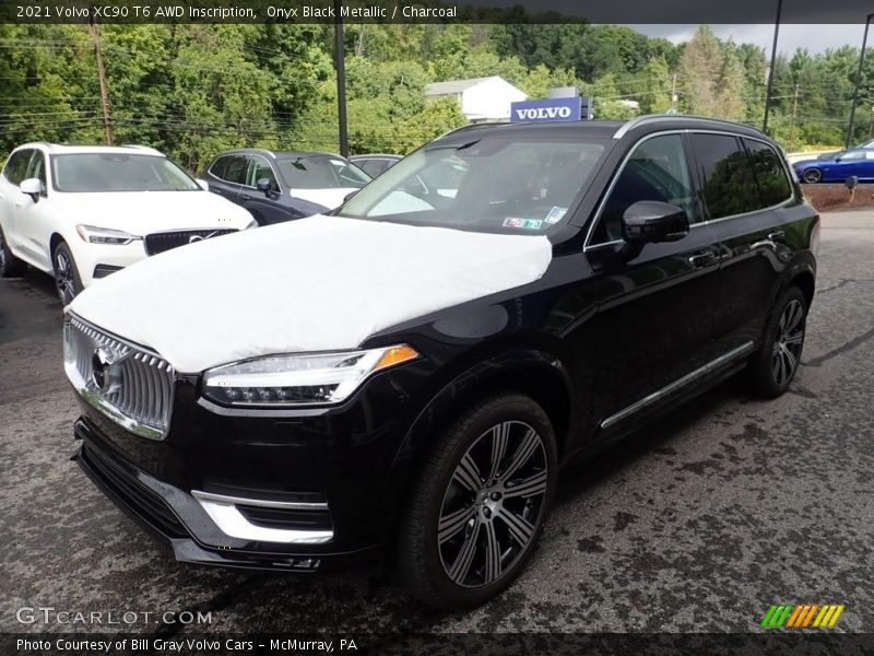 Onyx Black Metallic / Charcoal 2021 Volvo XC90 T6 AWD Inscription