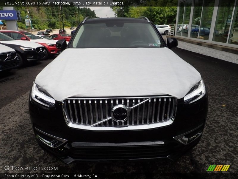 Onyx Black Metallic / Charcoal 2021 Volvo XC90 T6 AWD Inscription