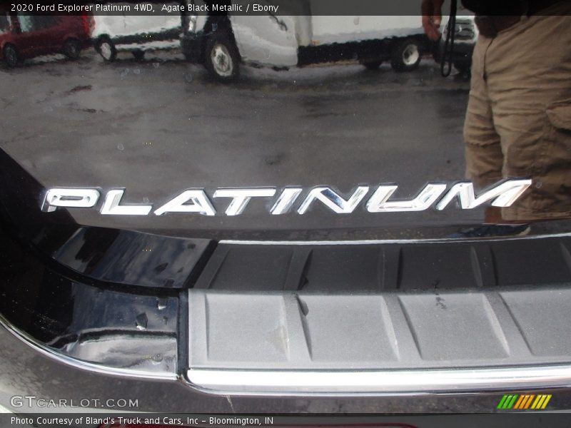 Agate Black Metallic / Ebony 2020 Ford Explorer Platinum 4WD