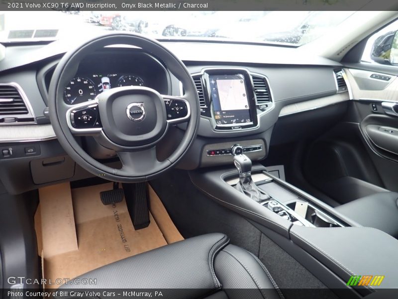 Onyx Black Metallic / Charcoal 2021 Volvo XC90 T6 AWD Inscription