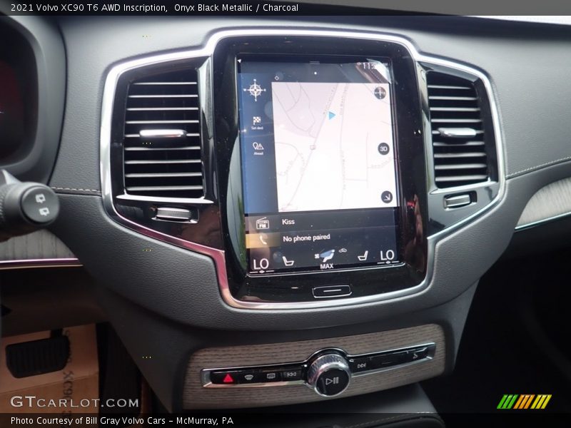 Onyx Black Metallic / Charcoal 2021 Volvo XC90 T6 AWD Inscription