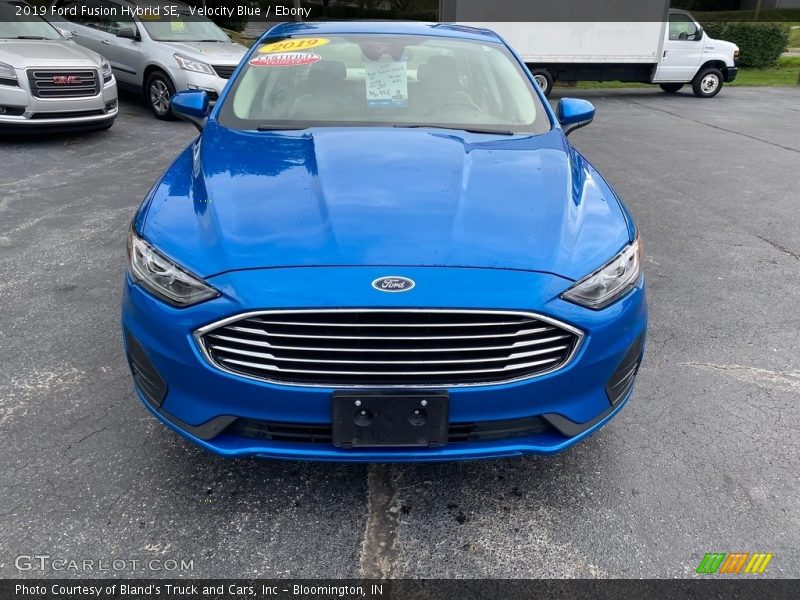 Velocity Blue / Ebony 2019 Ford Fusion Hybrid SE