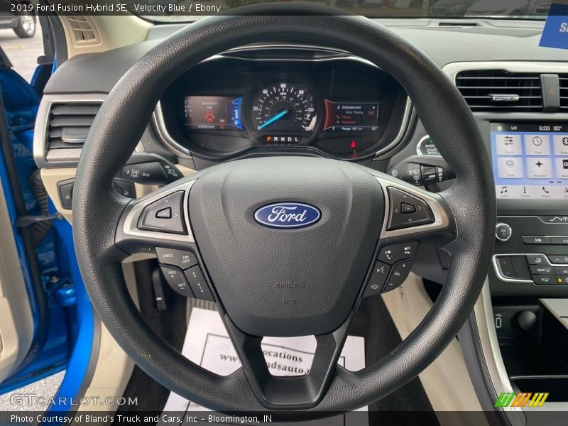 Velocity Blue / Ebony 2019 Ford Fusion Hybrid SE