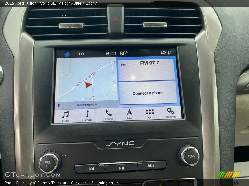 Velocity Blue / Ebony 2019 Ford Fusion Hybrid SE