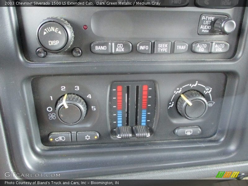 Dark Green Metallic / Medium Gray 2003 Chevrolet Silverado 1500 LS Extended Cab