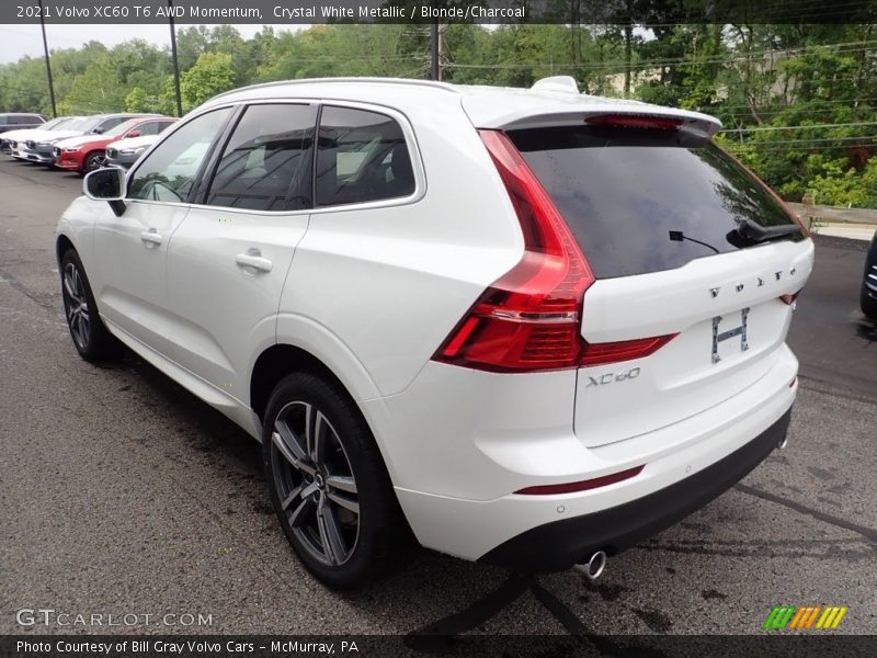 Crystal White Metallic / Blonde/Charcoal 2021 Volvo XC60 T6 AWD Momentum