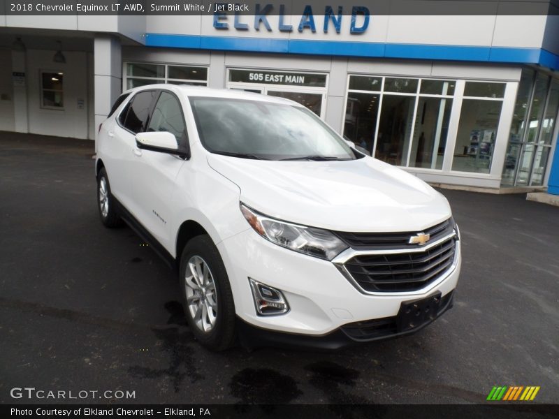 Summit White / Jet Black 2018 Chevrolet Equinox LT AWD