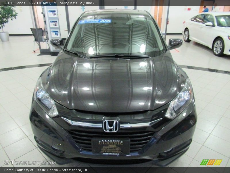 Mulberry Metallic / Black 2018 Honda HR-V EX AWD