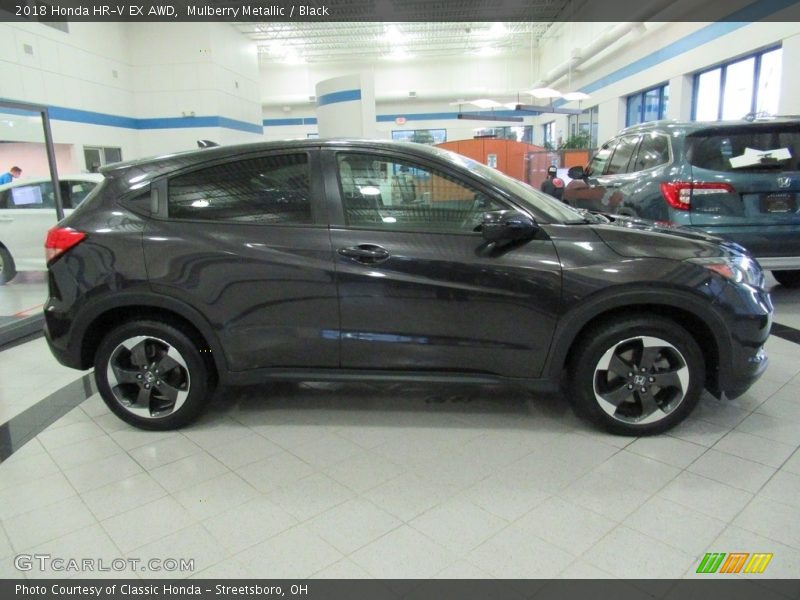 Mulberry Metallic / Black 2018 Honda HR-V EX AWD