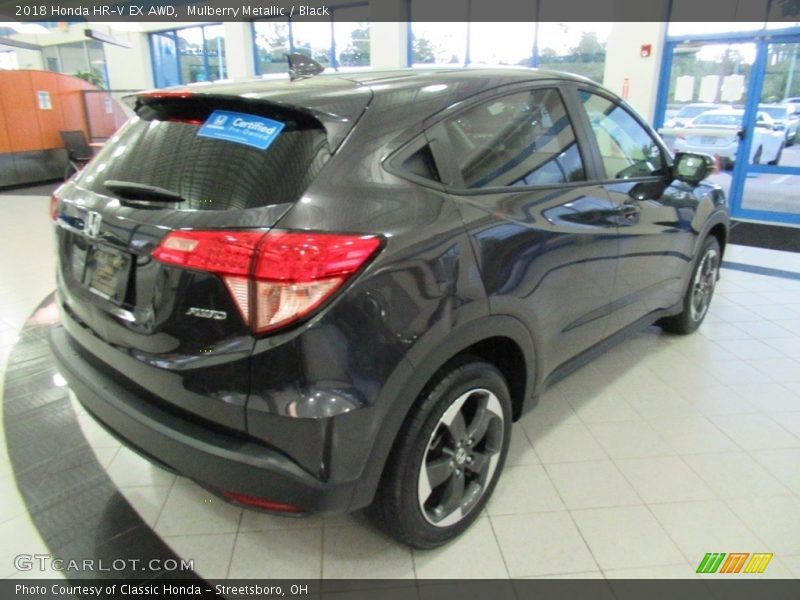 Mulberry Metallic / Black 2018 Honda HR-V EX AWD