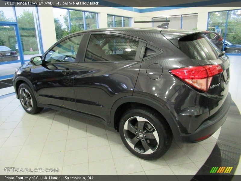 Mulberry Metallic / Black 2018 Honda HR-V EX AWD