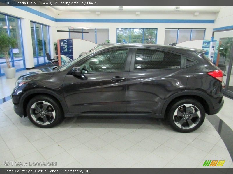 Mulberry Metallic / Black 2018 Honda HR-V EX AWD