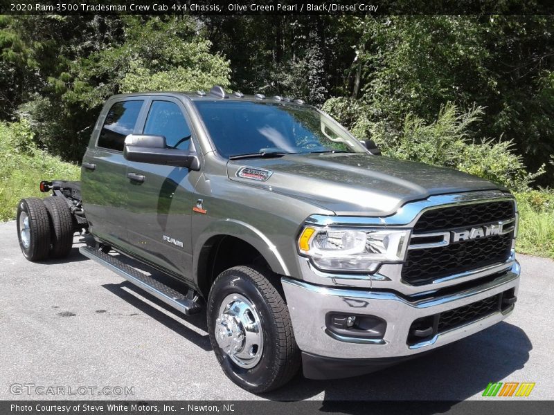 Olive Green Pearl / Black/Diesel Gray 2020 Ram 3500 Tradesman Crew Cab 4x4 Chassis