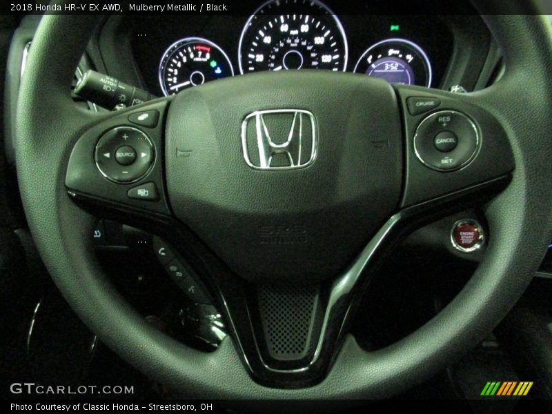 Mulberry Metallic / Black 2018 Honda HR-V EX AWD