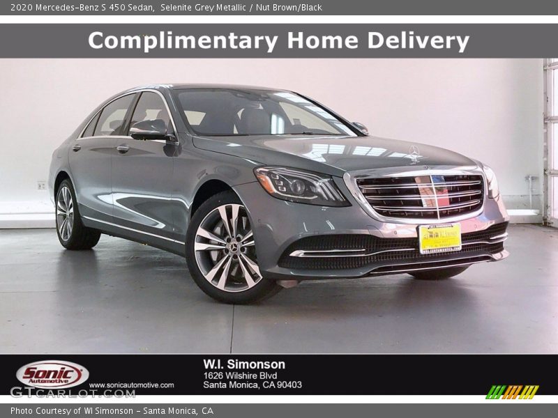 Selenite Grey Metallic / Nut Brown/Black 2020 Mercedes-Benz S 450 Sedan