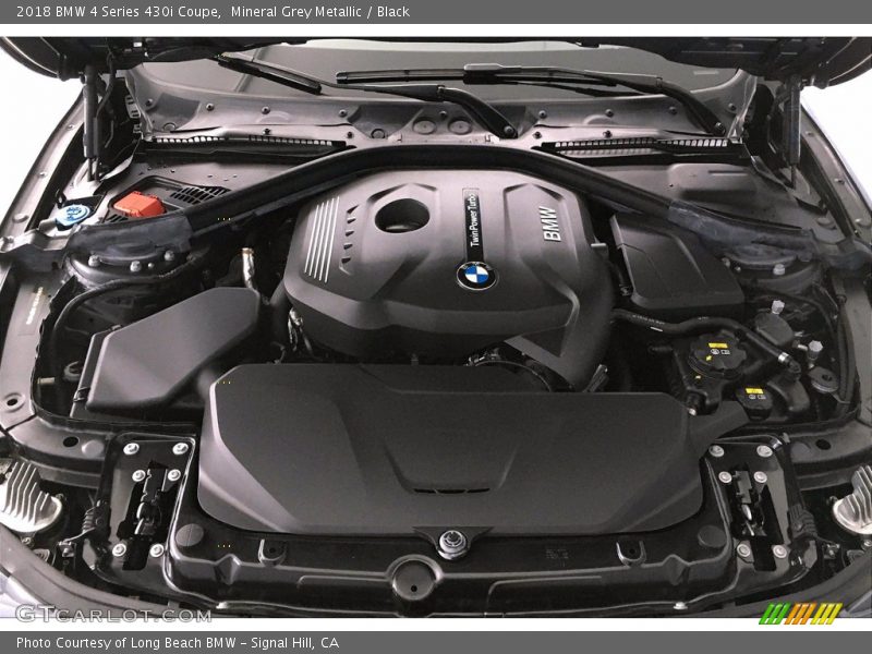 Mineral Grey Metallic / Black 2018 BMW 4 Series 430i Coupe