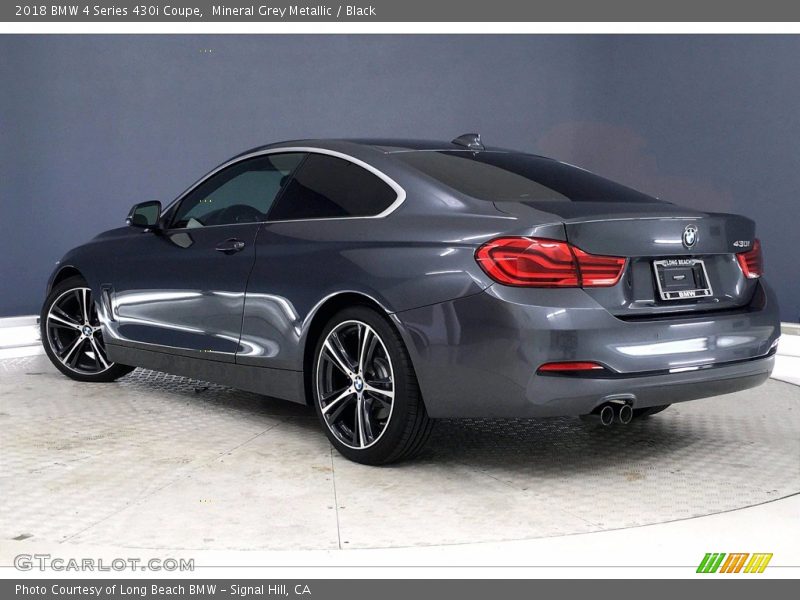 Mineral Grey Metallic / Black 2018 BMW 4 Series 430i Coupe