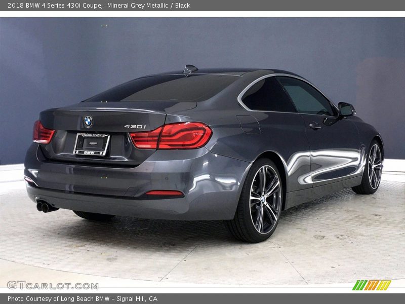 Mineral Grey Metallic / Black 2018 BMW 4 Series 430i Coupe