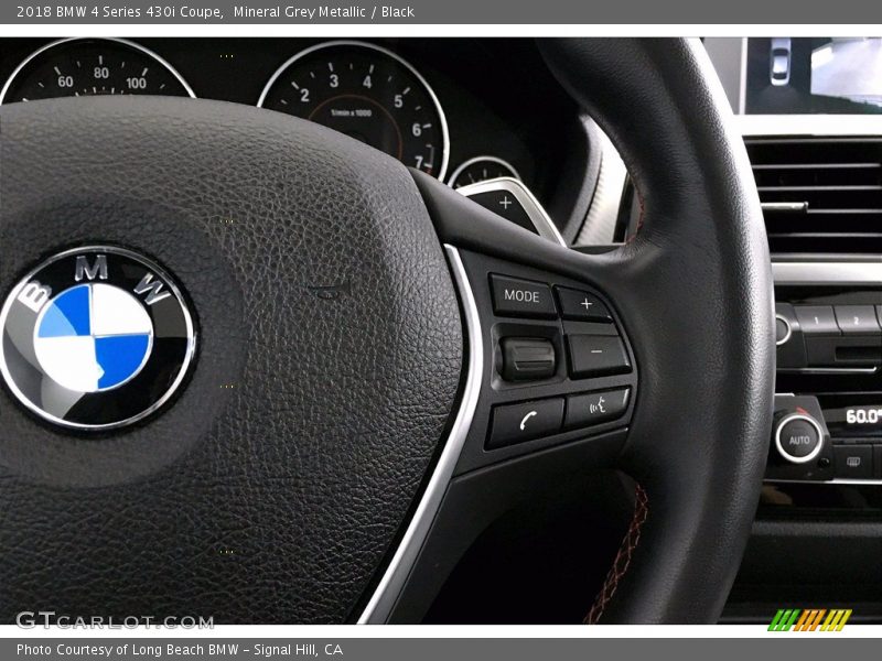 Mineral Grey Metallic / Black 2018 BMW 4 Series 430i Coupe