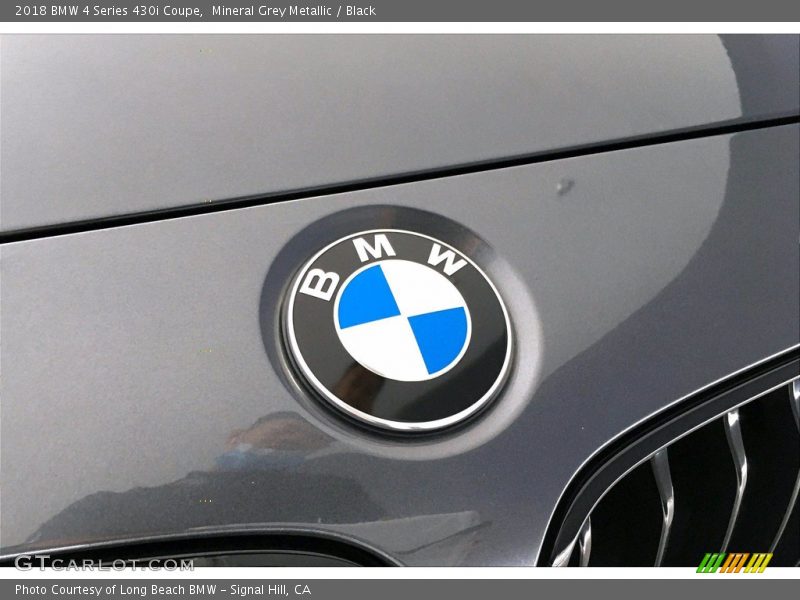 Mineral Grey Metallic / Black 2018 BMW 4 Series 430i Coupe