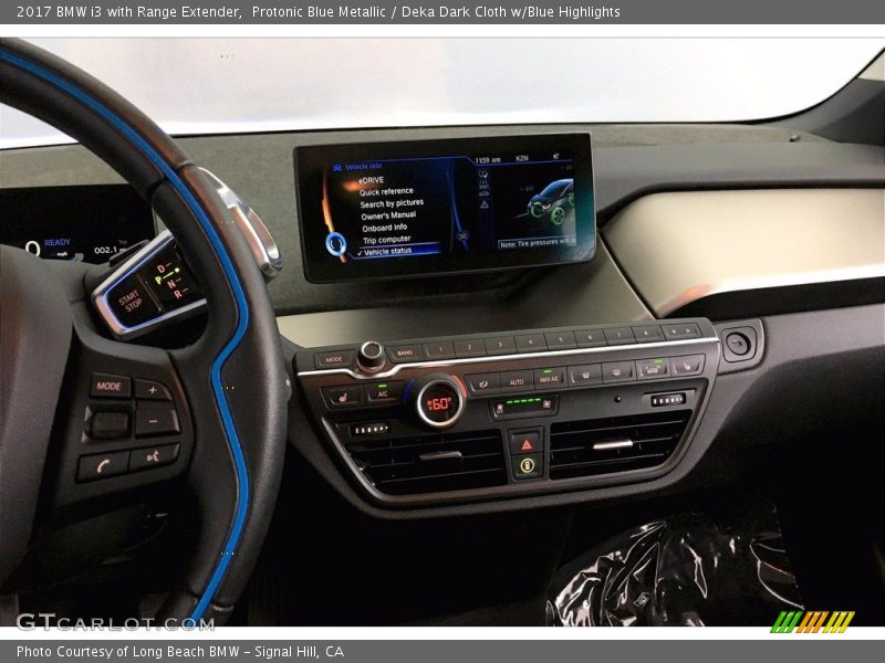 Protonic Blue Metallic / Deka Dark Cloth w/Blue Highlights 2017 BMW i3 with Range Extender