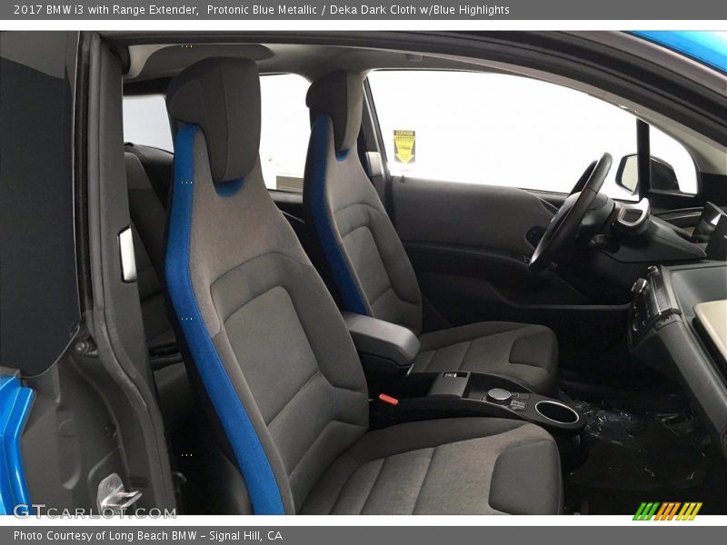 Protonic Blue Metallic / Deka Dark Cloth w/Blue Highlights 2017 BMW i3 with Range Extender