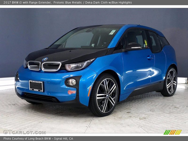 Protonic Blue Metallic / Deka Dark Cloth w/Blue Highlights 2017 BMW i3 with Range Extender