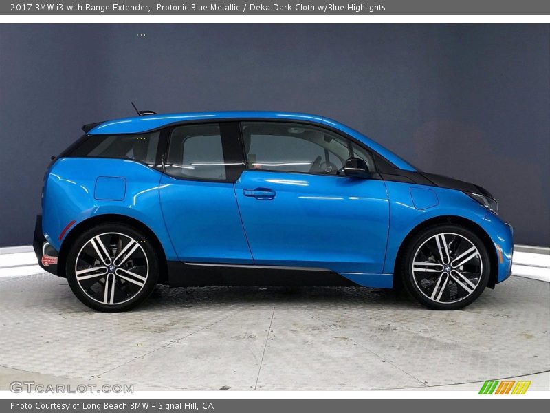Protonic Blue Metallic / Deka Dark Cloth w/Blue Highlights 2017 BMW i3 with Range Extender