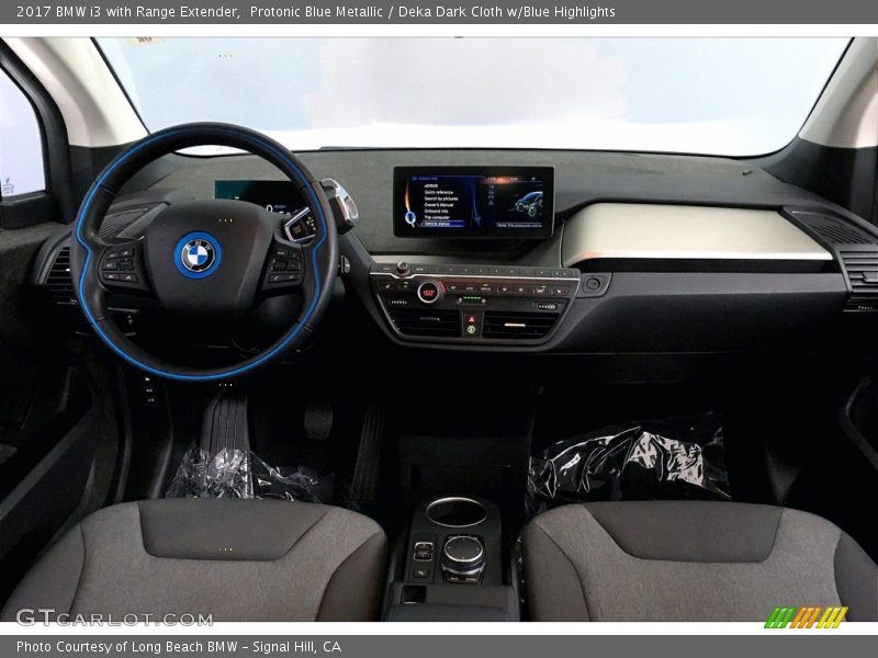 Protonic Blue Metallic / Deka Dark Cloth w/Blue Highlights 2017 BMW i3 with Range Extender