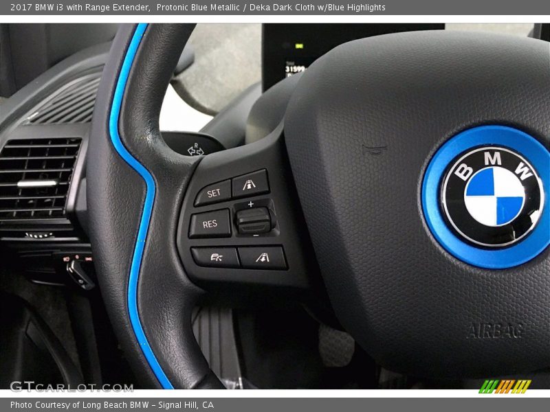 Protonic Blue Metallic / Deka Dark Cloth w/Blue Highlights 2017 BMW i3 with Range Extender