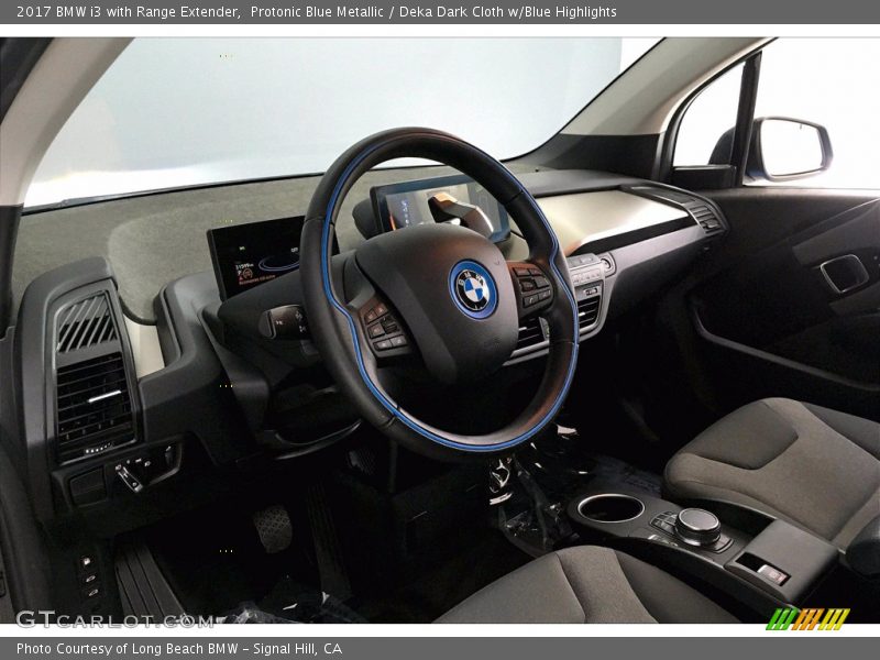 Protonic Blue Metallic / Deka Dark Cloth w/Blue Highlights 2017 BMW i3 with Range Extender