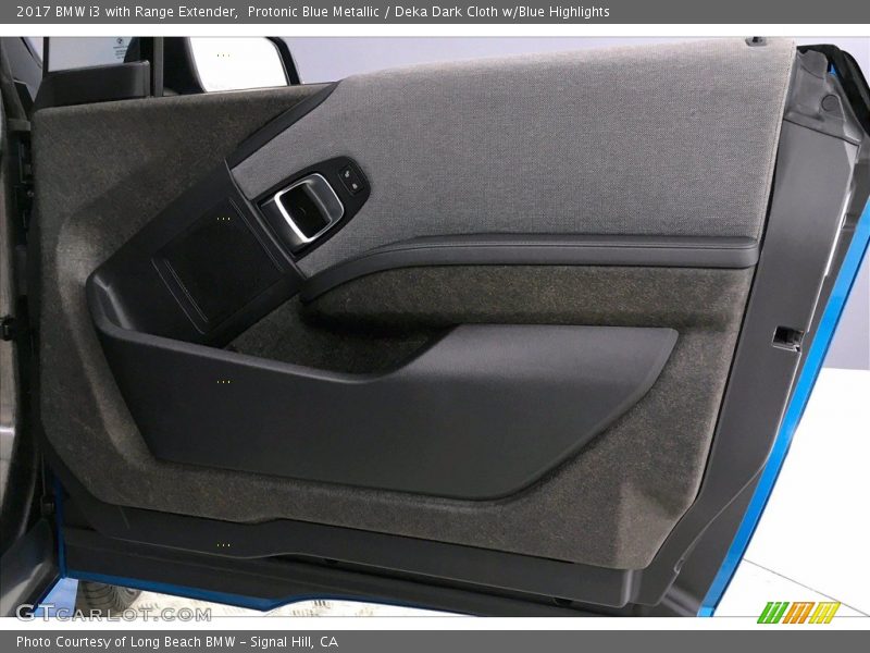 Protonic Blue Metallic / Deka Dark Cloth w/Blue Highlights 2017 BMW i3 with Range Extender