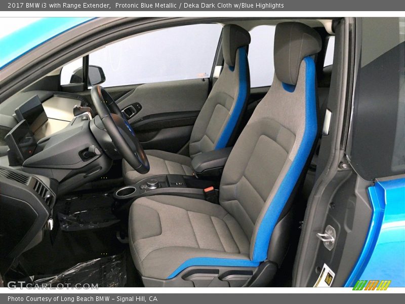 Protonic Blue Metallic / Deka Dark Cloth w/Blue Highlights 2017 BMW i3 with Range Extender