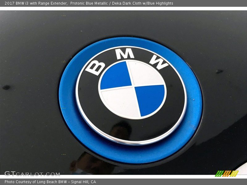 Protonic Blue Metallic / Deka Dark Cloth w/Blue Highlights 2017 BMW i3 with Range Extender