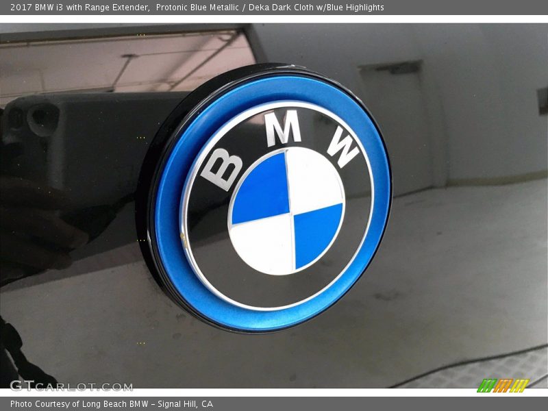 Protonic Blue Metallic / Deka Dark Cloth w/Blue Highlights 2017 BMW i3 with Range Extender