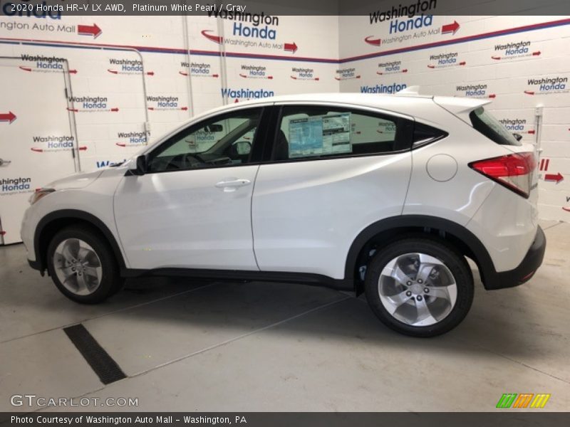 Platinum White Pearl / Gray 2020 Honda HR-V LX AWD