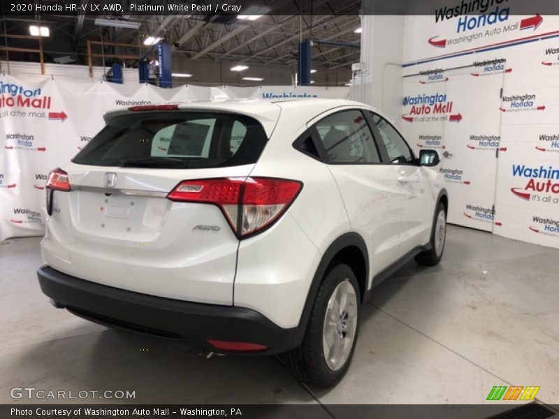 Platinum White Pearl / Gray 2020 Honda HR-V LX AWD