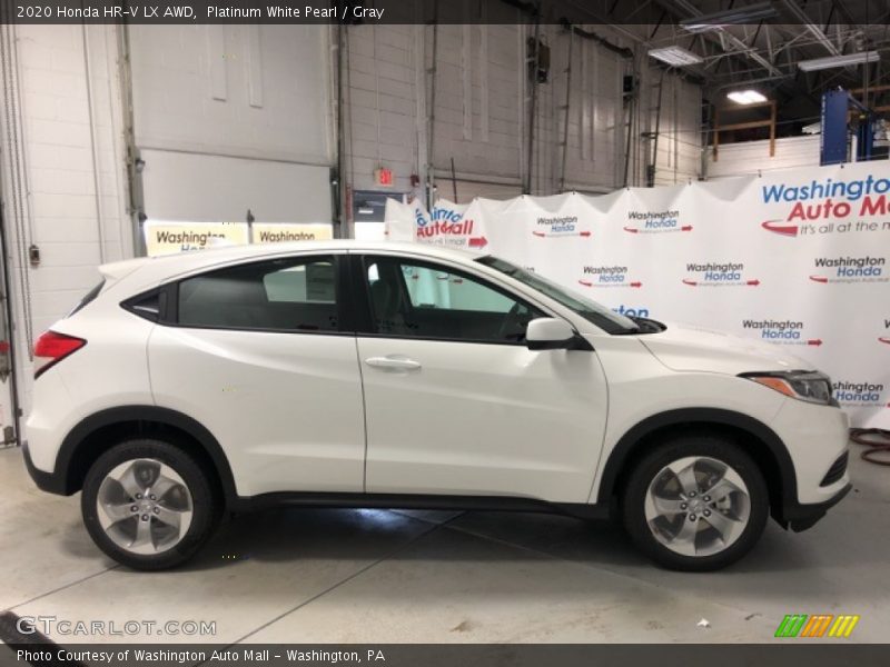 Platinum White Pearl / Gray 2020 Honda HR-V LX AWD