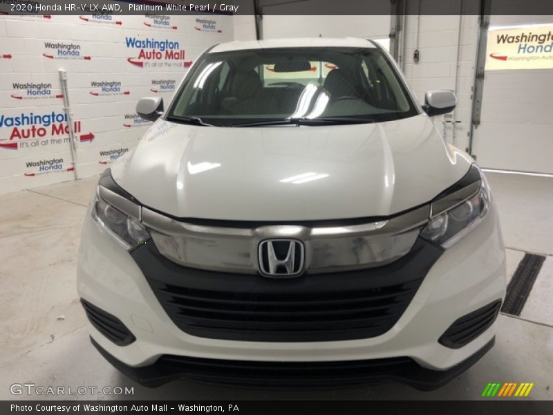 Platinum White Pearl / Gray 2020 Honda HR-V LX AWD