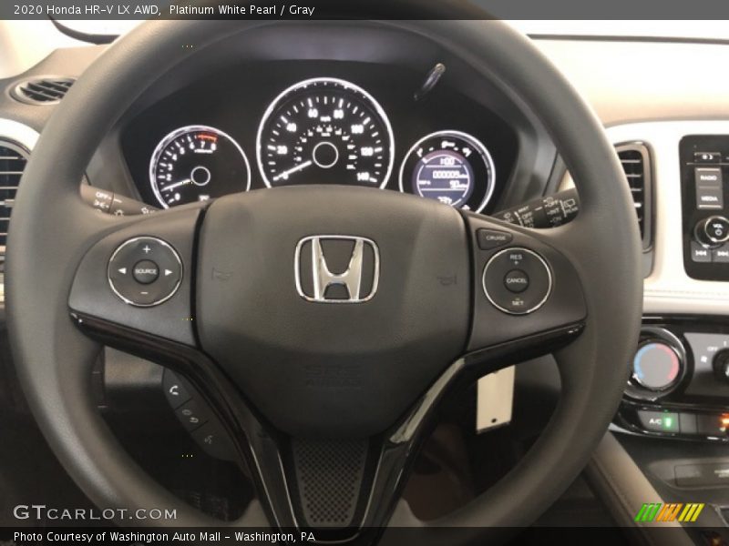 Platinum White Pearl / Gray 2020 Honda HR-V LX AWD