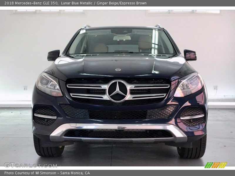 Lunar Blue Metallic / Ginger Beige/Espresso Brown 2018 Mercedes-Benz GLE 350