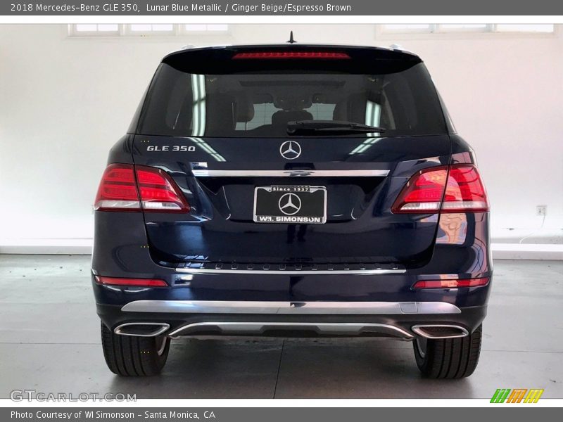 Lunar Blue Metallic / Ginger Beige/Espresso Brown 2018 Mercedes-Benz GLE 350