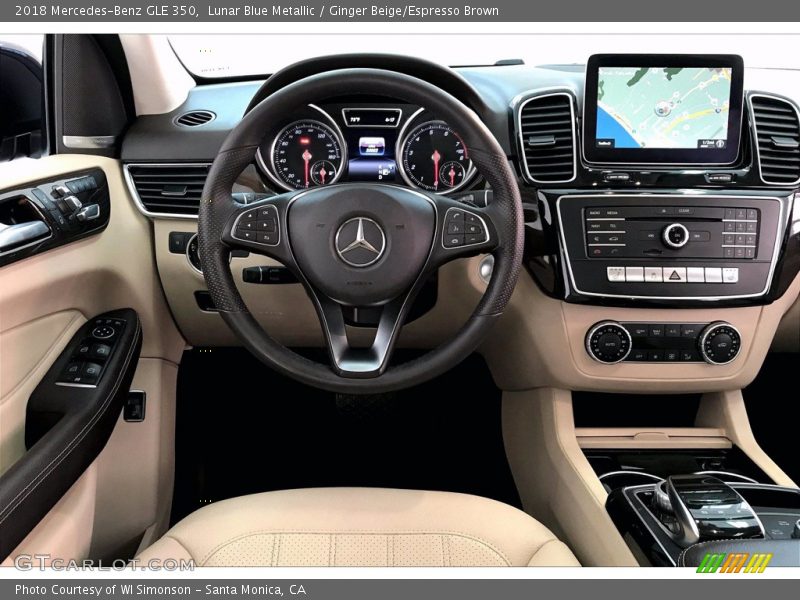 Lunar Blue Metallic / Ginger Beige/Espresso Brown 2018 Mercedes-Benz GLE 350