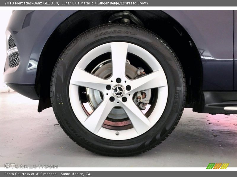 Lunar Blue Metallic / Ginger Beige/Espresso Brown 2018 Mercedes-Benz GLE 350