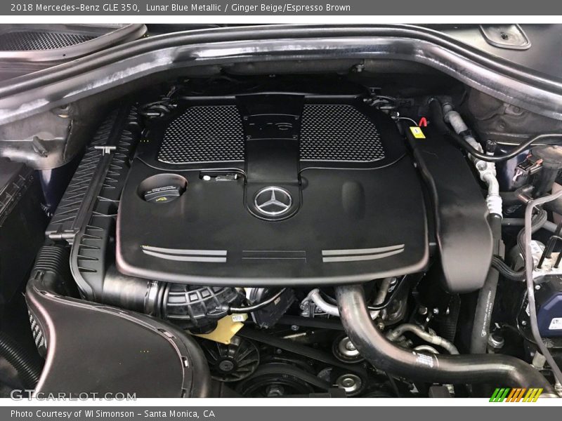 Lunar Blue Metallic / Ginger Beige/Espresso Brown 2018 Mercedes-Benz GLE 350