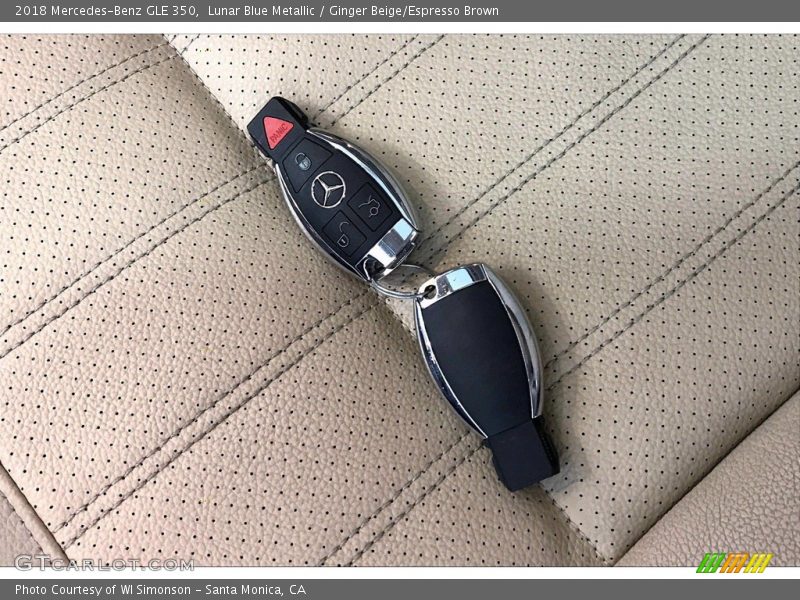 Lunar Blue Metallic / Ginger Beige/Espresso Brown 2018 Mercedes-Benz GLE 350