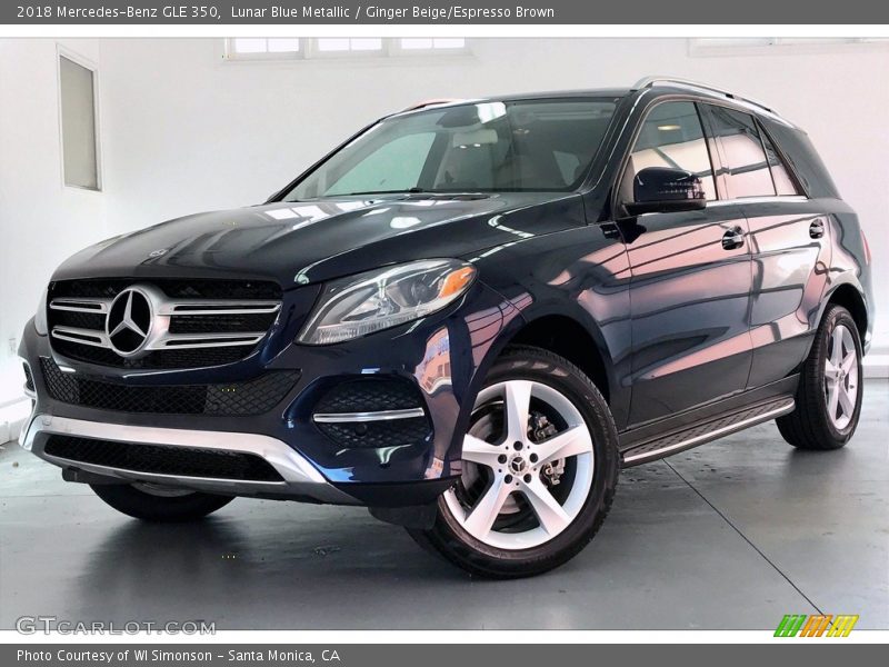 Lunar Blue Metallic / Ginger Beige/Espresso Brown 2018 Mercedes-Benz GLE 350